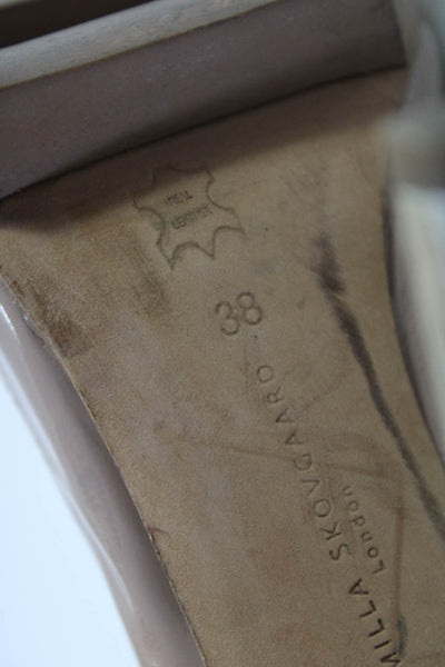 Camilla Skovgaard Women's Patent Leather Stiletto's Nude Size 7