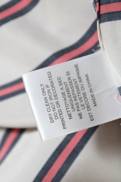 Equipment Women's Sleeveless Button Down Silk Shirt Pink Striped Size XS