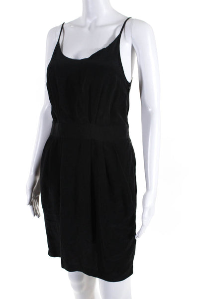 Joie Women's Spaghetti Strap Empire Waist Side Pocket Mini Dress Black Size S