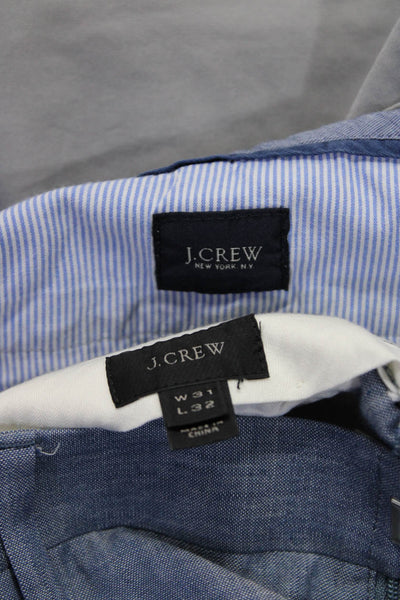 J Crew Men's Club Shorts Ludlow Slim Fit Pants Gray Blue Size 31 33 Lot 2