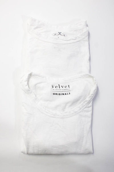 Velvet Women's Crew Neck Short Sleeve T-Shirt White XS Lot 2