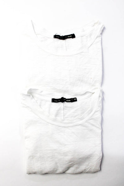 Rag & Bone Women's Basic Short Sleeve T-Shirt White XS Lot 2