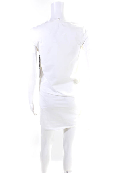 By The Way Women's Short Sleeve Crewneck Shirt Dress White Size XS