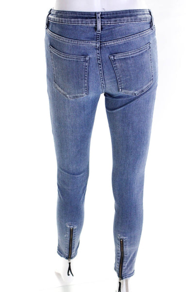 ACNE Studios Womens Denim Mid Rise Slim Cut Jeans Light Blue Size 27/32