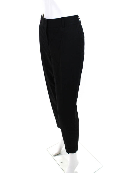 Lafayette 148 New York Women's Pleated Wool Trousers Black Size 8
