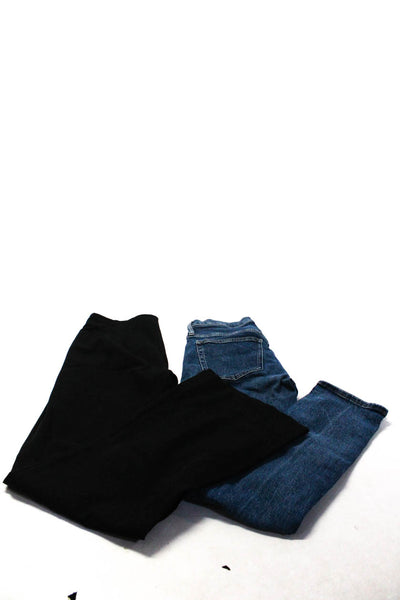 J Crew Theory Womens Solid Straight Leg Jeans Pants Blue Black Size 2/27 Lot 2