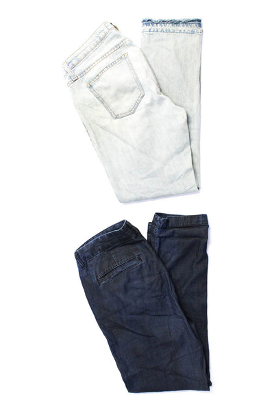 Current/Elliott Womens Cotton Straight Leg Jeans Trousers Blue Size 26 27 Lot 2