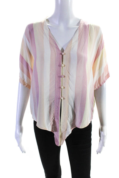 Rails Womens Pink Striped Thea Top Size 2 13584964