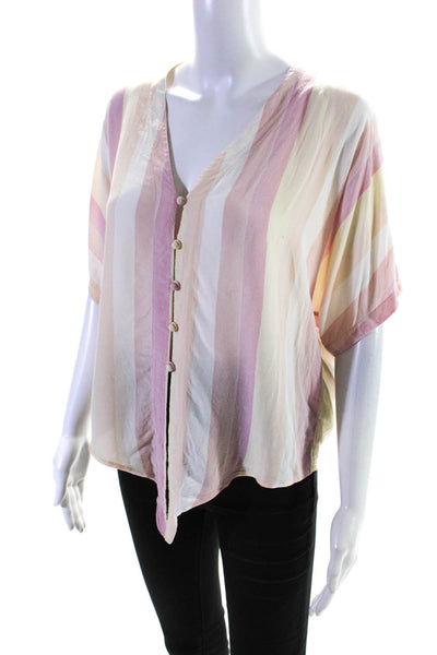 Rails Womens Pink Striped Thea Top Size 2 13584989
