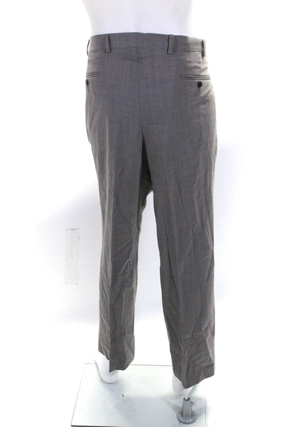 Calvin Klein Mens Button Darted Collar Blazer Pleated Pants Set Gray Size EUR46