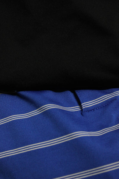 Nike Adidas Mens Tee Shirt Striped Polo Shirts Black Blue Size XL Lot 2