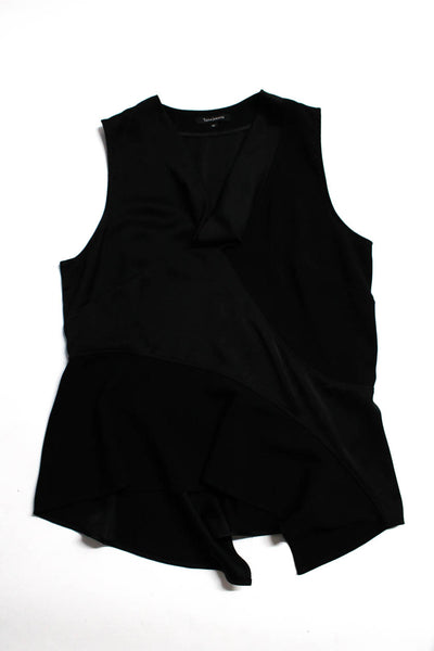 Tara Jarmon Whyci Milano Womens Lace Satin Top Blouse Black Size IT 42 Lot 2