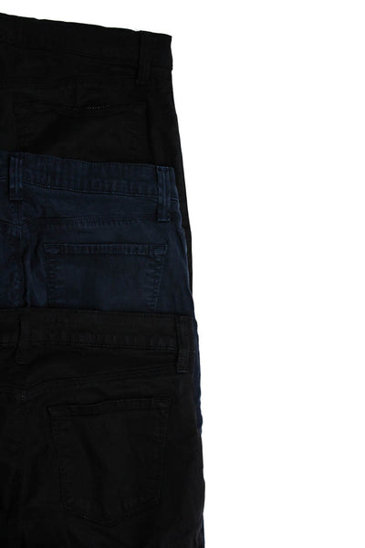 J Brand Womens Solid Ankle Zip Detail Mid Rise Pants Black Blue Size 27/28 Lot 3