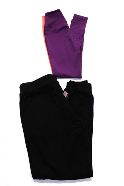 Splits59 Women's Ankle Length Leggings Sweatpants Purple Black Size XS S Lot 2