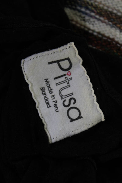 Pitusa Womens Strappy Back V Neck Tank Top Black Cotton One Size