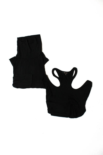 DKNY Sports Ella Moss Womens Black Turtleneck Long Sleeve Bodysuit Size L Lot 2