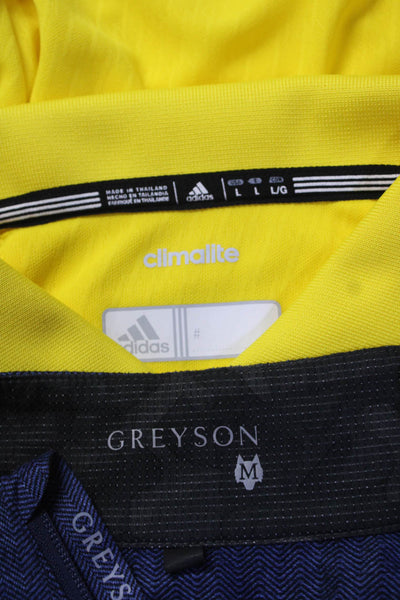 Adidas Men's Short Sleeve Block Golf T-Shirt Bright Yellow Size L Lot 2