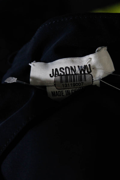 Jason Wu Womens Navy Mock Neck Blouse Size 6 13119007