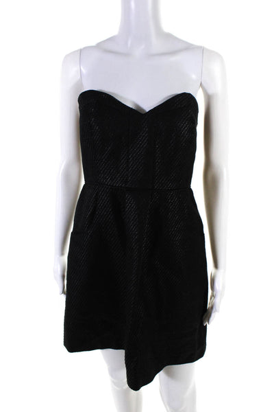 Nancy Rose Womens Sweetheart Neckline Strapless Solid Dress Black Size 8