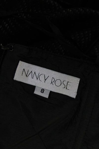 Nancy Rose Womens Sweetheart Neckline Strapless Solid Dress Black Size 8