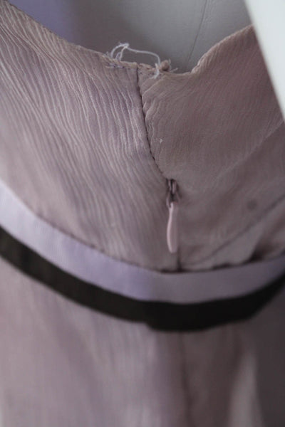 Sandro Womens Silk Rhinestone Embossed Button Neck Sleeveless Blouse Pink Size S