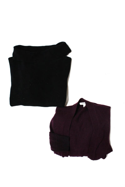 Splendid 525 America Womens Ribbed Knit Sweaters Purple Black Size S Lot 2