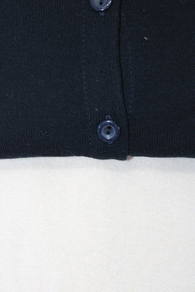 Woolrich Women's Crew Neck Long Sleeve Button Up Sweater Blue Size M Lot 2