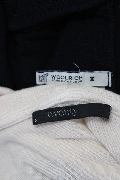 Woolrich Women's Crew Neck Long Sleeve Button Up Sweater Blue Size M Lot 2