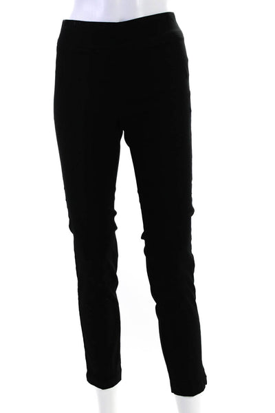 Fabrizio Gianni Womens Smocked Skinny Leg Dress Pants Black Size 4