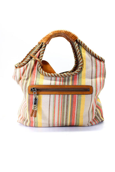 Cole Haan Women's Striped Canvas Handbag Multicolor
