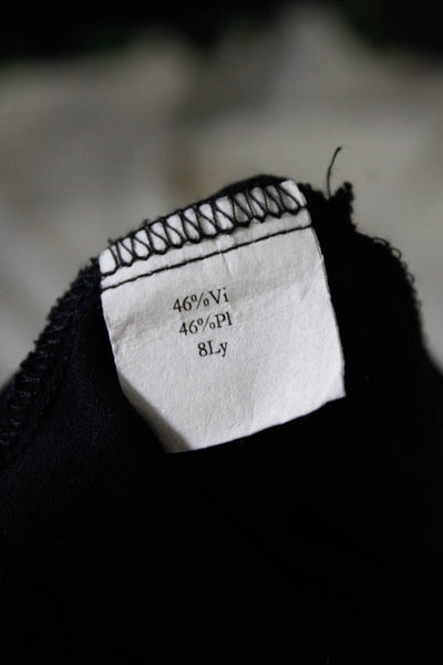 Chaiken Womens Jersey Knit V-Neck Sleeveless Blouse Top Black Size M