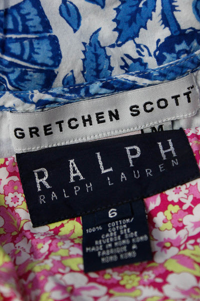 Gretchen Scott Lauren Ralph Lauren Womens Blouse Dress Blue Size M 6 Lot 2
