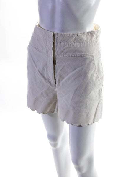 Rebecca Taylor Womens Scalloped Suiting Shorts Size 6 12002463