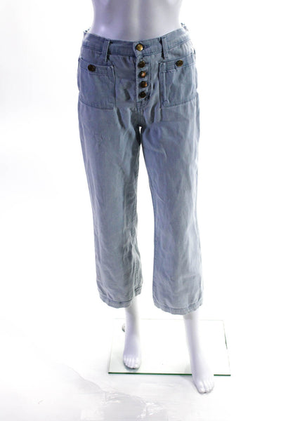J BRAND Womens Blue Joan High Rise Crop Jeans Size 2 12189119