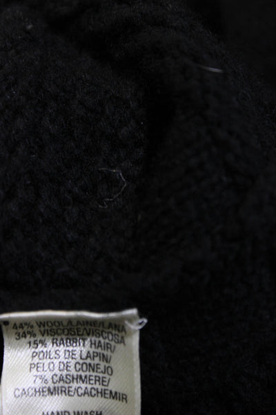 Juicy Couture Womens Mitered V Neck Sweater Sheath Dress Black Size Medium