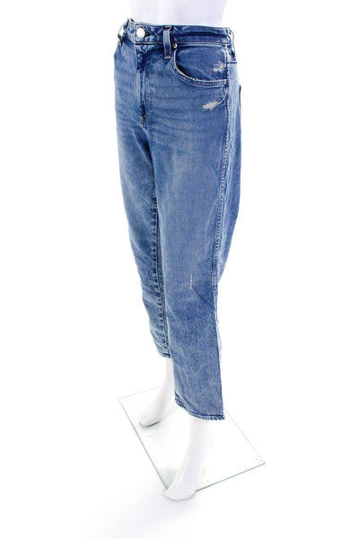Frame Amo Womens Silk Animal Print Blouse Straight Jeans White Size M 30 Lot 2