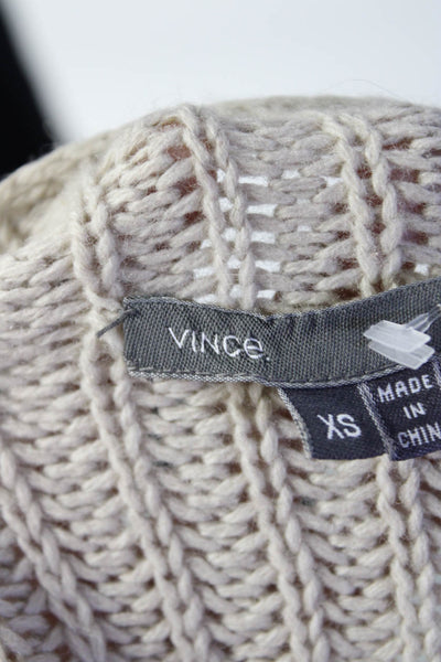 Vince Women's Long Sleeve Crew Neck Sweater Beige Size XS