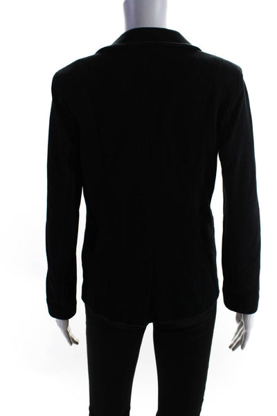 KINLY Womens Black Knit Blazer Size 2 12646409