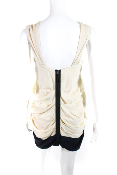 3.1 Phillip Lim Women's Square Neck Sleeveless Silk Mini Dress Beige Size 4