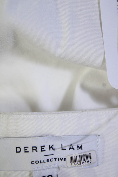 Derek Lam Collective Womens White Cargo Shorts Size 6 14839366
