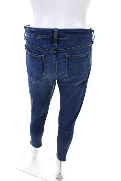 Rag & Bone Womens Mid-Rise Skinny Leg Ankle Jeans Blue Size 27