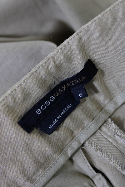 BCBGMAXAZRIA Women's Sequin Detail Khakis Beige Size 6
