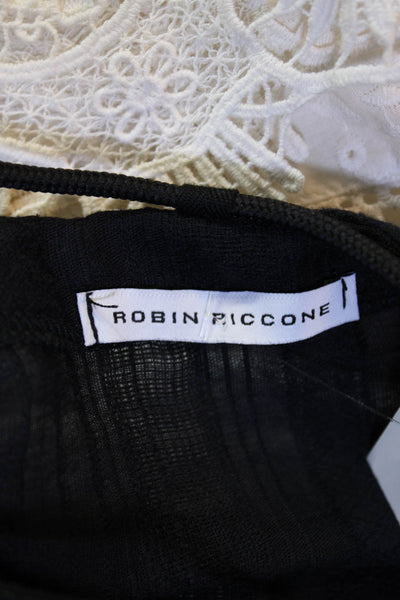 Robin Piccone Womens Tied V-Neck Tunic Midi Dress Black Size L