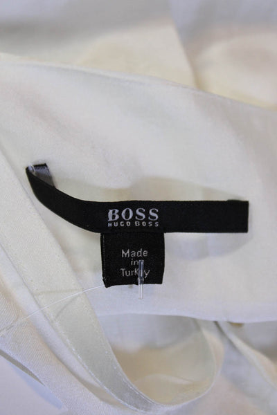 Boss Hugo Boss Womens Snap Buttoned Blouse White Size S