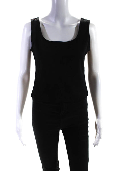 Louna Womens Black Organza Sleeve Top Size 4 13792004