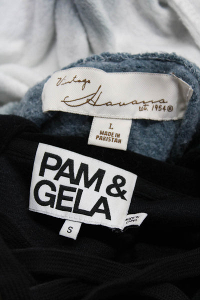 Pam & Gela Vintage Havana Womens Velvet Tie Dyed Sweaters Size Small Large Lot 2