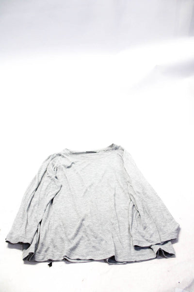 Donna Karan New York Vince Womens Solid Linen Tee Shirt Gray Size M/XL Lot 2