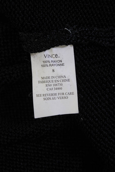 Vince Womens Crew Neck Dolman Sleeve Sweater Black Size Small