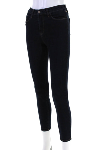 L'Agence Women's High Rise Skinny Jeans Dark Blue Size 26