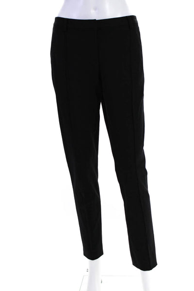 Jason Wu Women's Pleated Slim Fit Wool Trousers Black Size 4